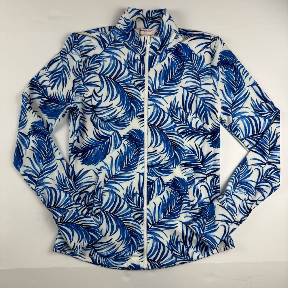Tommy Bahama Women’s golf full zip jacket “sea palms” pattern size small